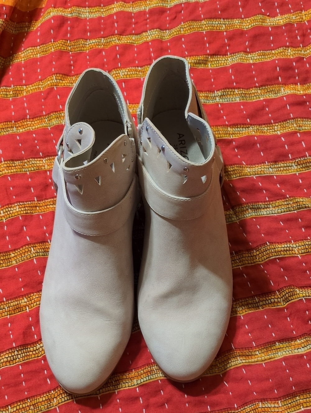Arizona Jean Company Gray Ankle Booties with Studded Strap